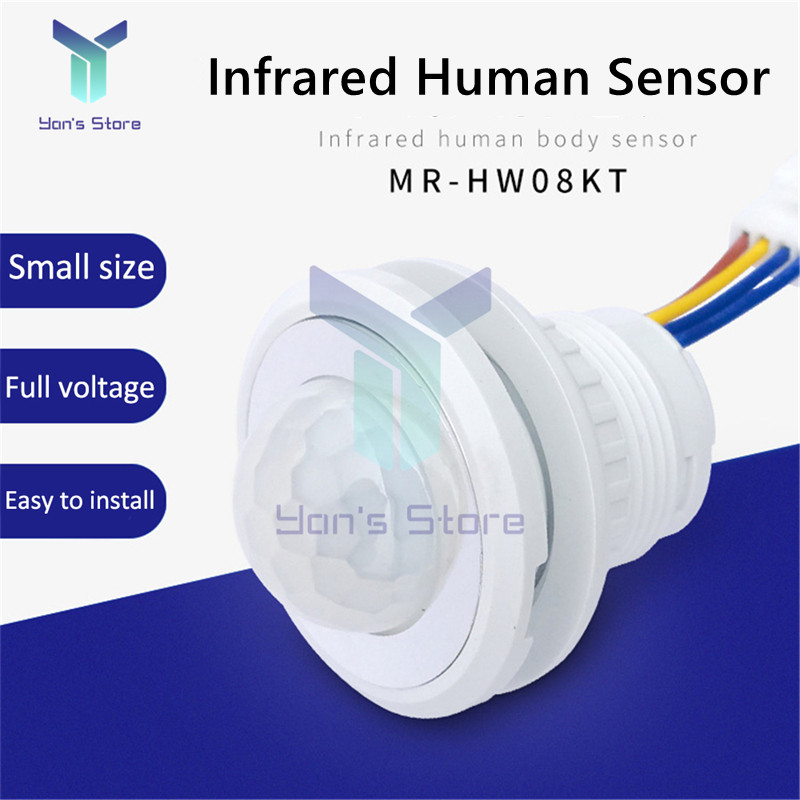 Mini Embedded Human Infrared Smart Sensor Switch Adjustable Delay Infrared Motion Detection Automatic Sensor Light Switch