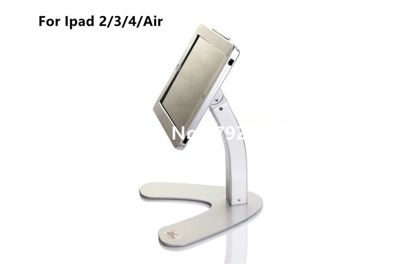 for ipad 2/3/4/air/pro 9.7" desktop secure lock stand with metal frame brace display kiosk POS table security holder on hotel
