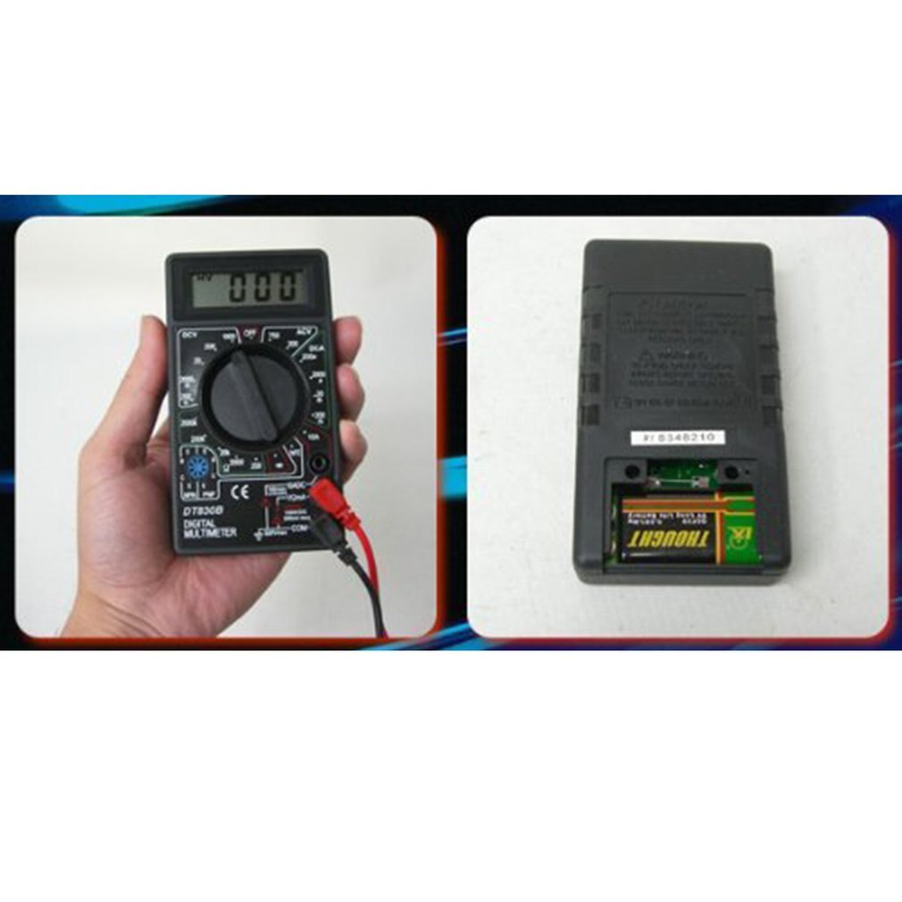 DT830B Multifunctional LCD Display Compact Digital Multimeter Electric Ammeter Voltmeter Resistance Capacitance Tester Tool