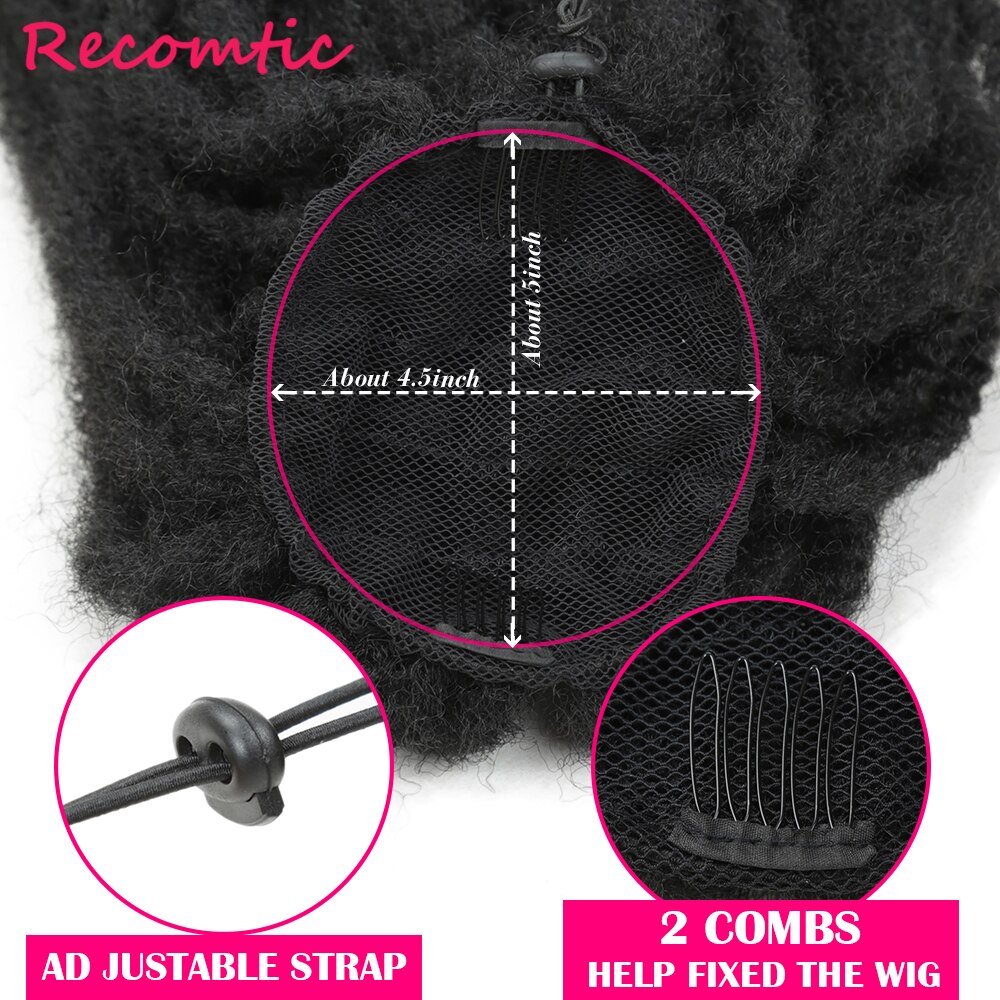 Recomtic 12Inch Crochet Hair Synthetic Braiding Hair Extensions Extensions Straight Goddess Locs For Black Women