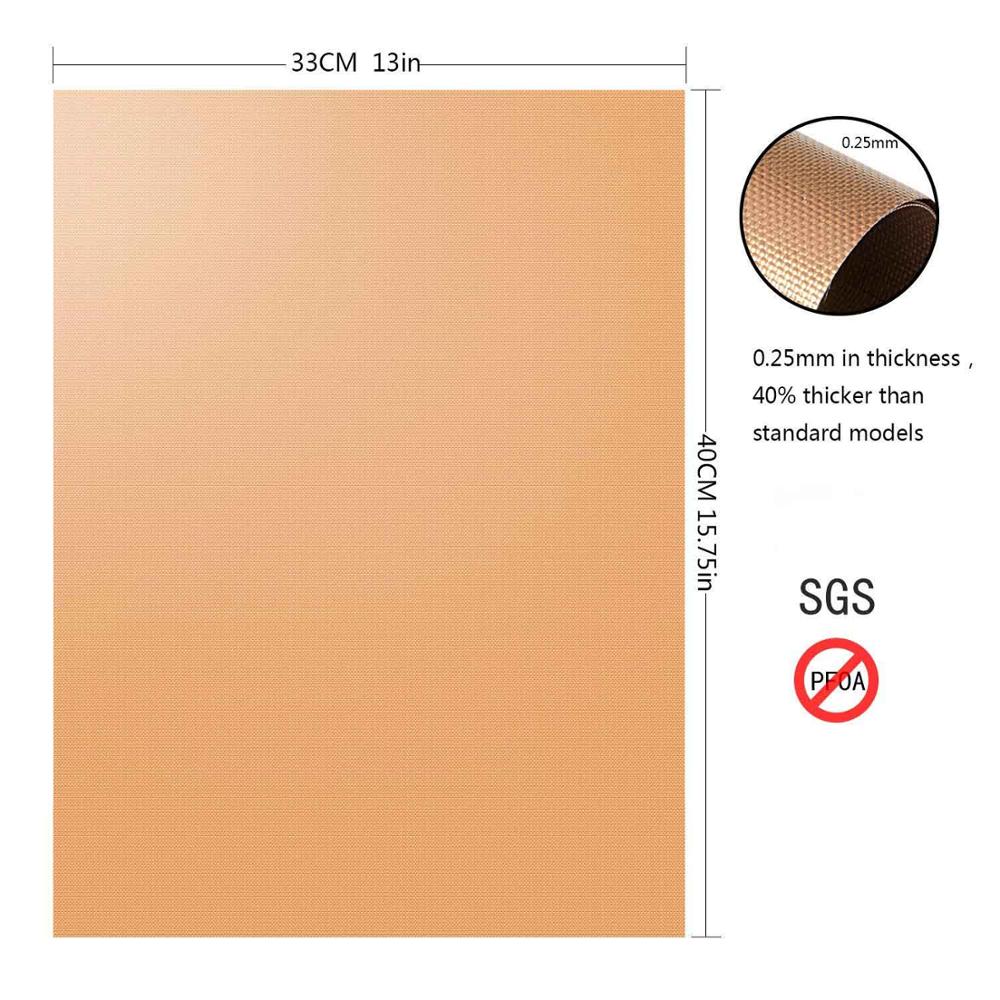 Copper Grill Mat Heavy Duty BBQ Grill Mats Non Stick BBQ Grill Baking Mats Reusable Easy to Clean Barbecue Grilling Accessories: Gold