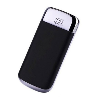Realy 30000mah Power Bank External Battery PoverBank 2 USB LCD Powerbank Portable Mobile phone Charger for Xiaomi MI iphone X: Black