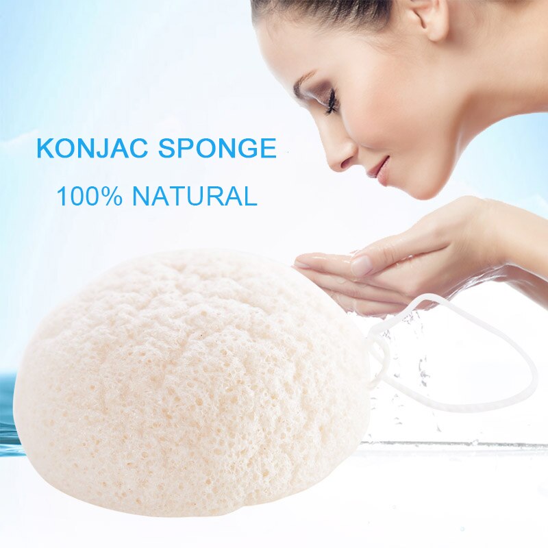 100%  helt naturliga konjac kosmetiska puff ansiktssvamp ansiktsrengöring tvätt ansiktsvård ansiktspuder sminkverktyg