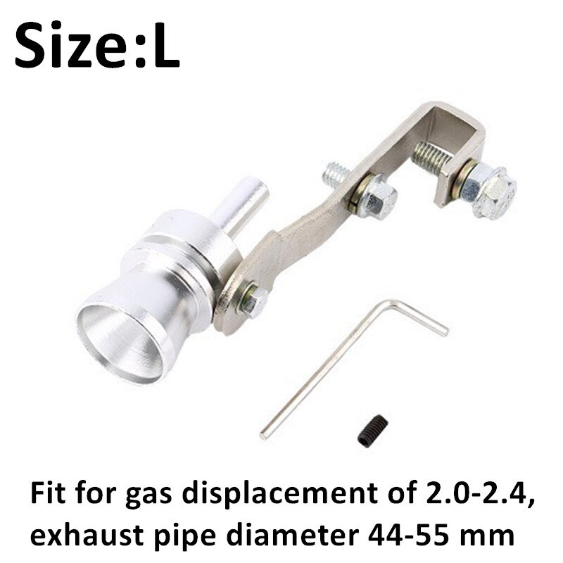 Turbo Sound Car Turbo Whistle Muffler Car Exhaust Sound Booster Turbo Simulator Auto Tuning Accessories Nozzles For Muffler: CA380-S-L