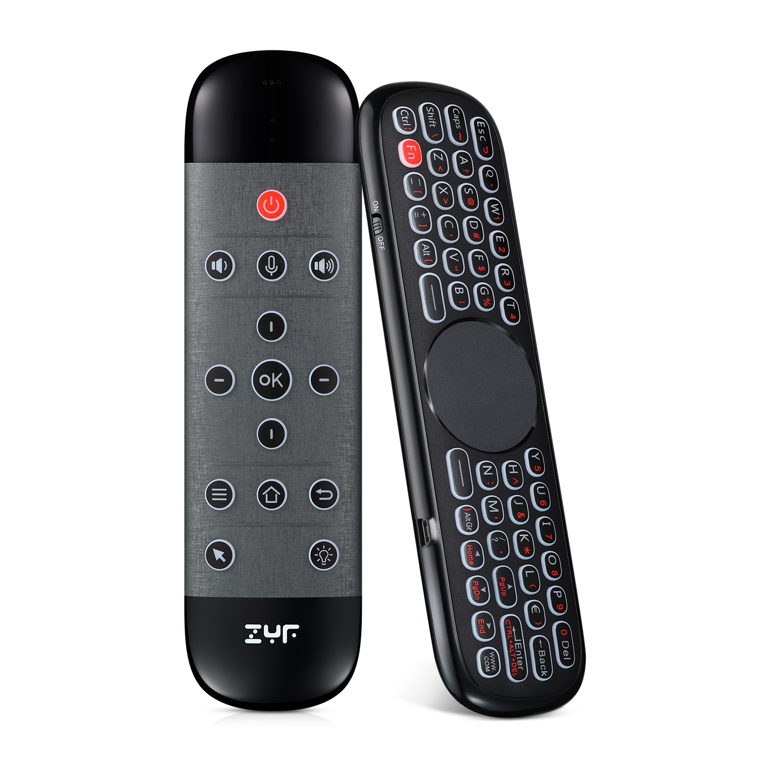 ZYF Z10 Air Mouse 2.4G entièrement rétro-éclairage clavier sans fil pavé tactile + télécommande vocale + fonction Anti-perte, pour Android TV Box