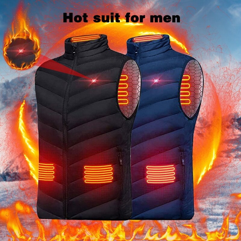 Elektrische Verwarmde Vest Mannen Vrouwen Verwarming Vest Thermische Warme Kleding Usb Verwarmde Outdoor Vest Winter Verwarmde Jas