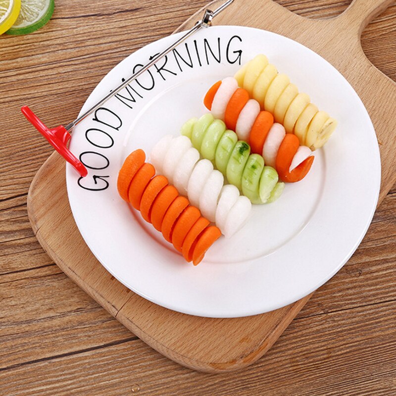 Stainless Salad Tool Vegetable Spiral Modeling Knife Potato Carrot Cucumber Salad Chopper Salad Dish Decoration Tool