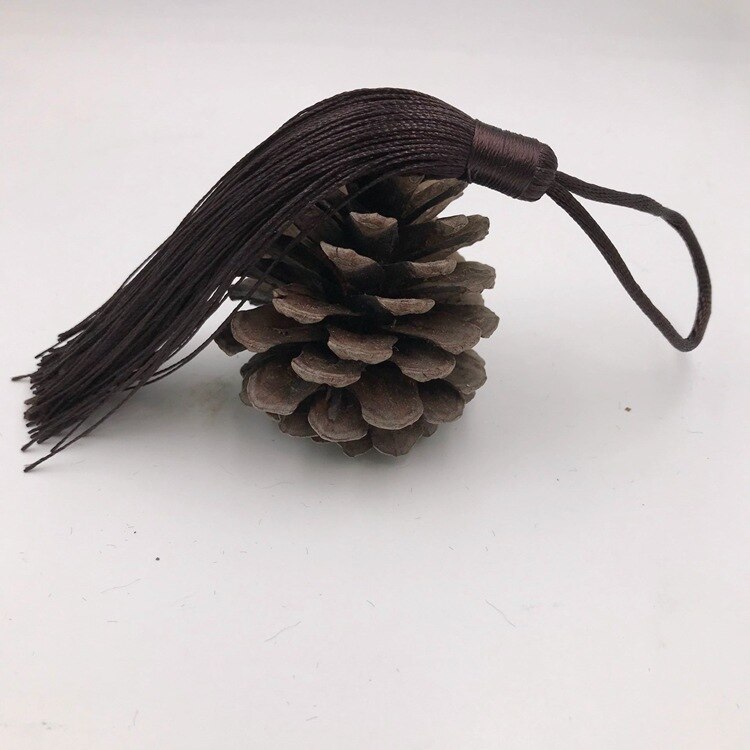 10 stuks handgemaakte kwastjes 16 cm borlas para coser diy kwastjes voor sieraden sleutel mobiele telefoon tas franje rand kwastjes hanger: Zwart