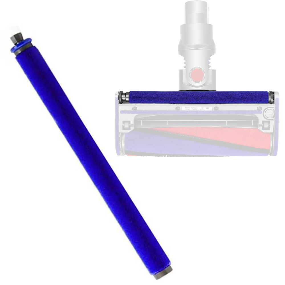 Plush Strips And Soleplate Wheels for Dyson V6 V7 V8 V10 V11 V15 Soft Roller Cleaner Head Strips Felt Strips Replacement Parts: Burgundy