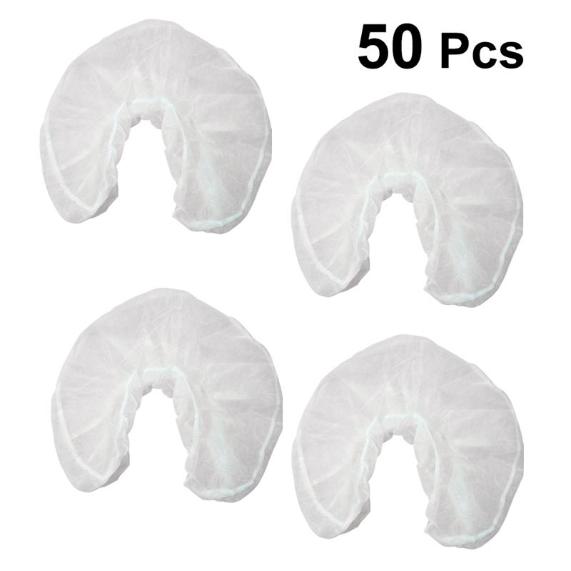 50Pcs Kussenslopen Anti-Vuile Non-woven Wegwerp U-vormige Kussensloop Cover Hoofdsteun Covers Voor Hotel Salon massage: Default Title