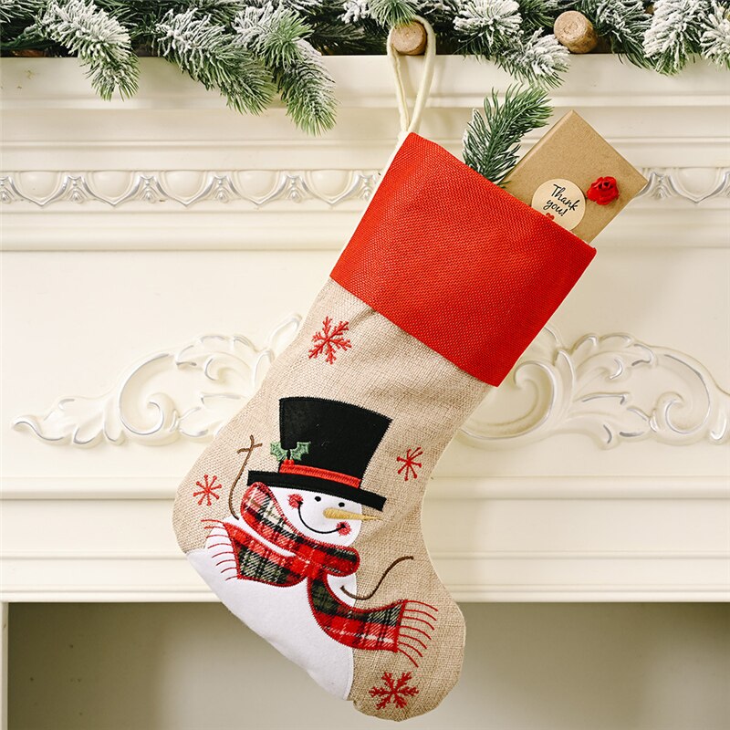 Kerst Ornamenten Kerstman Sok Haard Trimmings Kerstsok Tassen Kids Snoep Zakken Ornament Adornos Navidad