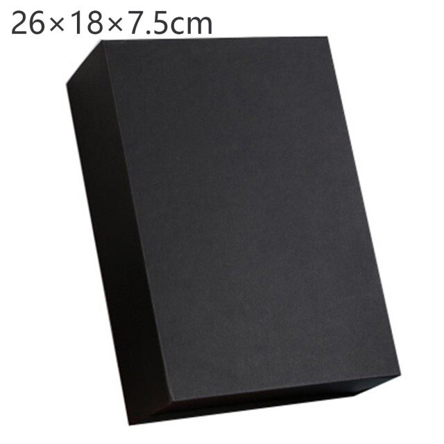 Shoe Box Clothing Black High-end Wedding Anniversary Party Box Custom Empty Box Clamshell Folding Box Packaging Box: Black 26 18 7 5cm
