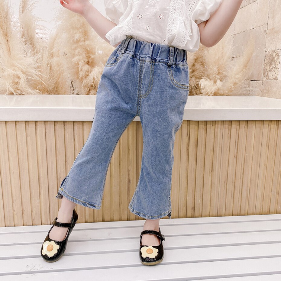 Kids Jeans Solid Color Toddler Jeans Casual Style Kids Jeans Girls Spring Autumn Kid Clothes