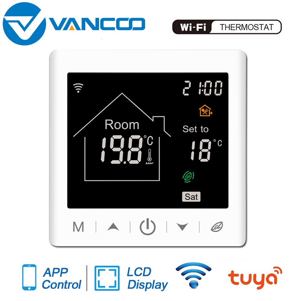 Tuya Wifi Slimme Thermostaat 220V Temperatuur Controller Voor Water/Elektrische/Gas Boiler Verwarming Kamer Thermoregulator Met Alexa: White / WIFI Gas Boiler