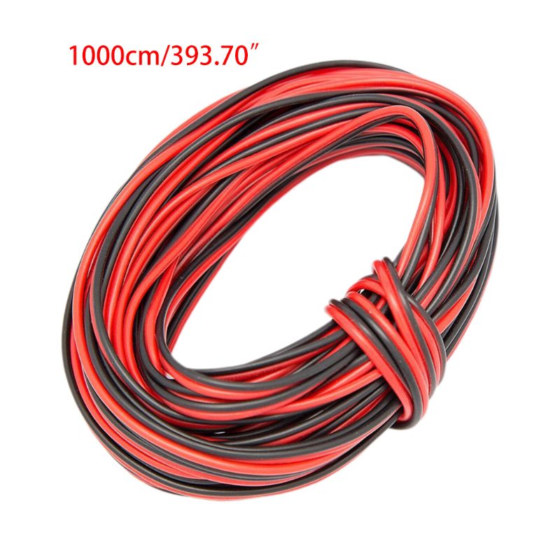 Cable eléctrico de 10M, calibre 18/20/22 AWG, tira LED aislada de cobre estañado