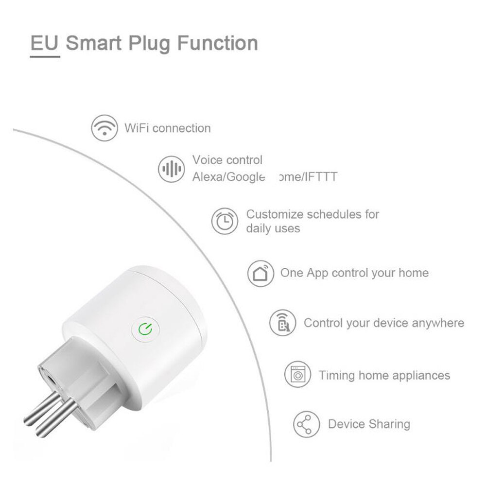 Wireless Smart Socket 2.4G WIFI Home kit Siri IOS Apple Compatible Power Socket EU Plug Outlet 15A AC 90-250V wi fi WIFI socket