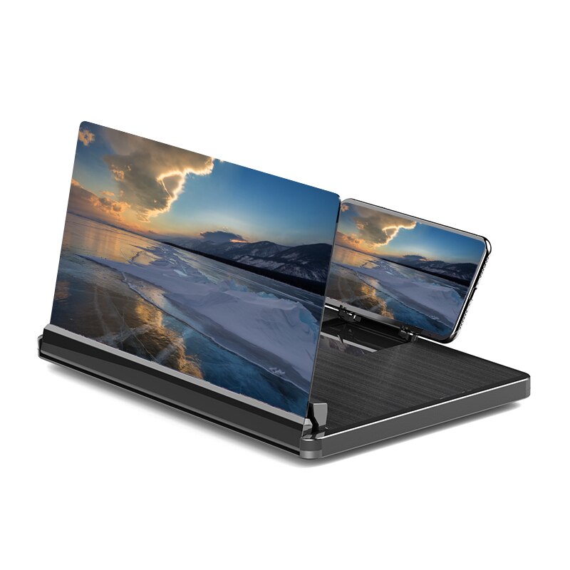 Loupe D'Écran Pour Smartphone - Amplificateur HD Extractible 30,5 Cm (12") - Anti Lumière Bleue - Support Réglable