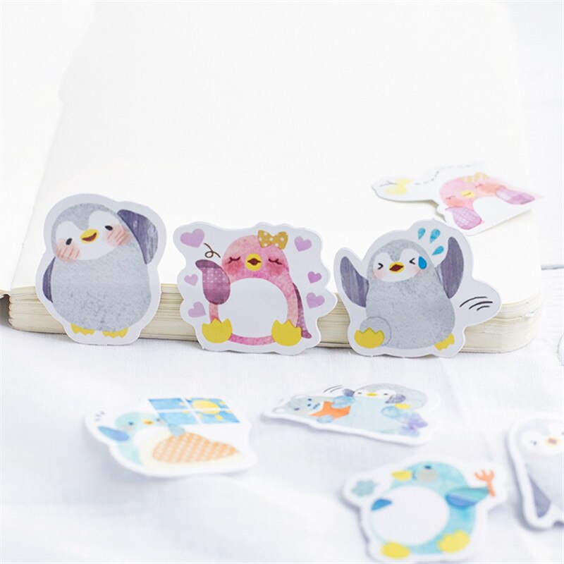 45 pcs/box Expressive penguin sticker decoration DIY diary scrapbooking card sticker children's favorite stationery