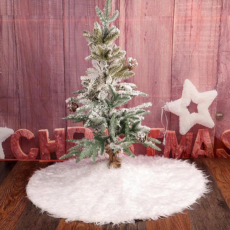 Witte Pluche Base Kerstboom Rok Schorten Kerstboom Tapijt Decoraties Voor Thuis Nieuwjaar Xmas Decoraties Navidad