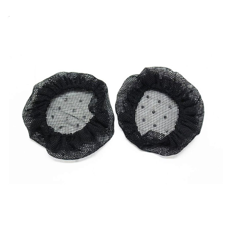 Pelucas de malla con borde elástico Invisible para el cabello, malla para estilizar el cabello, líneas suaves para bailar, red deportiva, color blanco y negro, 20 Uds.