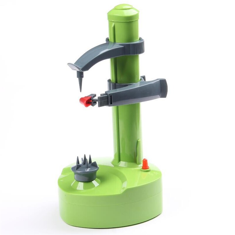 Pelador eléctrico de acero inoxidable multifunción 2 en 1, pelador automático de frutas y verduras, tres hojas de repuesto, máquina peladora de patatas