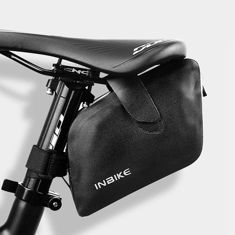 INBIKE Waterproof Bike Seatpost Bag Cycling Saddle Pannier Bike Bag Dustproof Bicycle Saddle Bag Reflective Cycling Bag