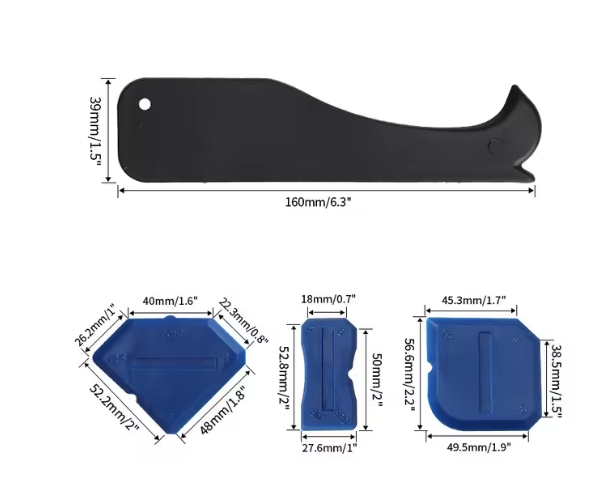Silikon-Dichtung werkzeug Bausatz Fugen dicht mittel Streuer Spatel schaber für Fliesen Fenster Fugen mörtel Kanten entfernung Küchen bauwerk zeuge: Blau