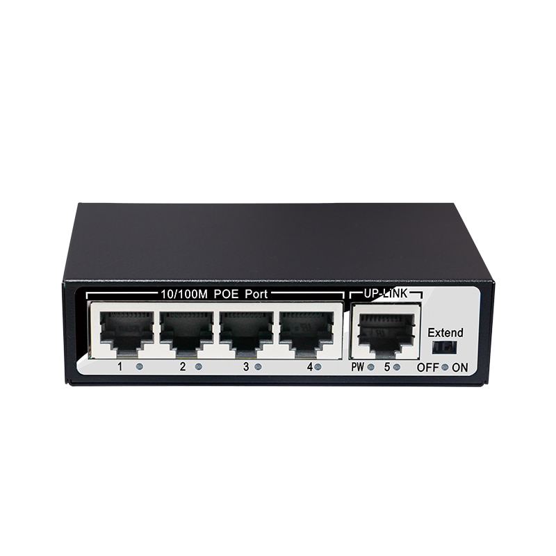 4 Port 100Mbps IEEE802.3af 4 Port POE Switch Power for CCTV Network POE IP Cameras System