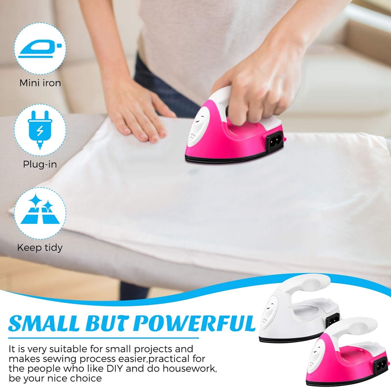 2Pcs US Plug Mini Heat Press Machine Handheld Mini Iron Mini Press Machine For T-Shirts Shoes Clothes And Hats Portable