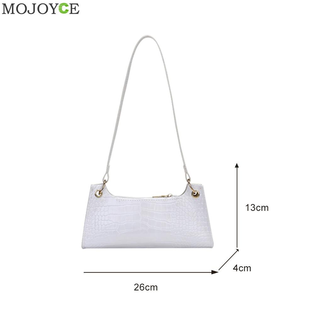 Alligator Patroon Vrouwelijke Kleine Handtas Bakken Draagbare Vrouwen Effen Kleur Pu Leather Casual Onderarm Purse Schoudertassen