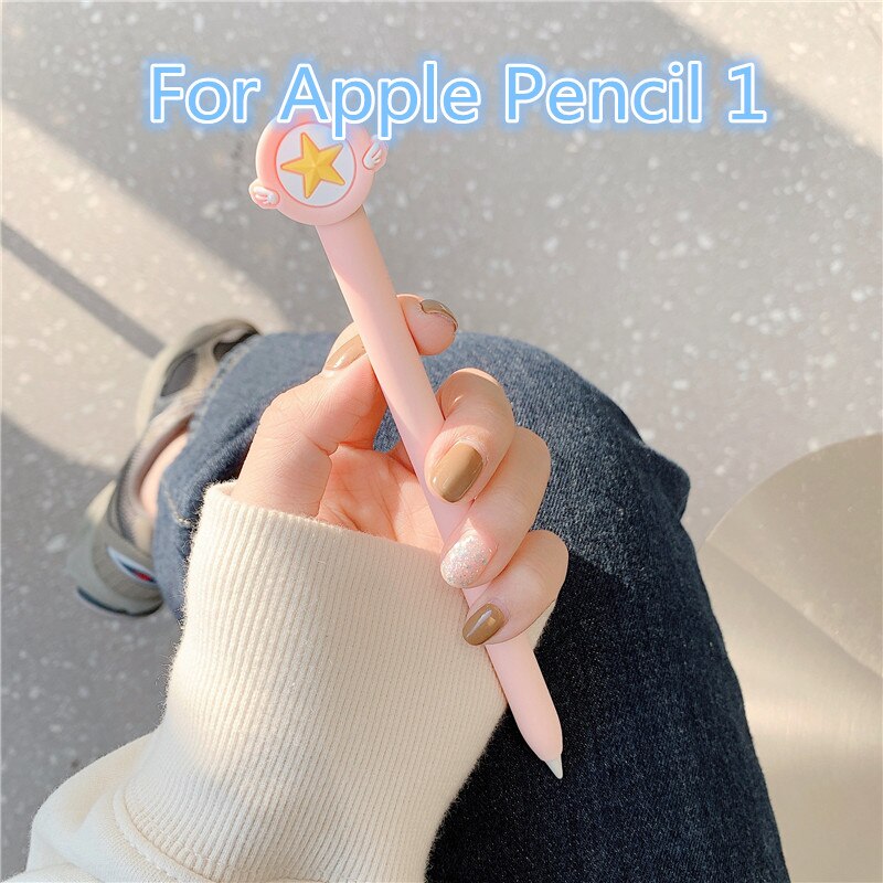 Cute Cat Claw For Apple Pencil 2/1 Case For iPad Tablet Touch Pen Stylus Cartoon Protective Sleeve Cover Flower Pencil Cases: WS514-1-4