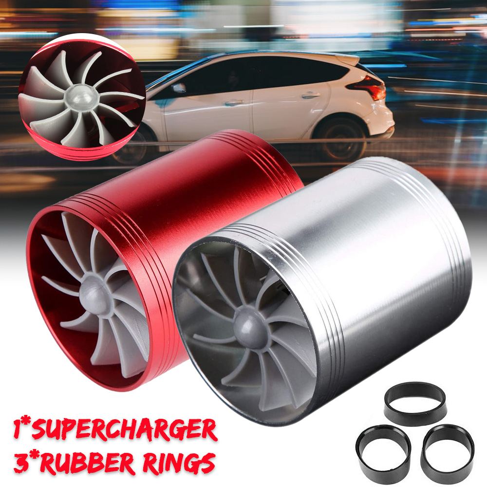 Auto Turbo Auto Air Intake Turbine Refit Turbo Olie Saver Fan Turbo Supercharger Turbine Voor Auto Luchtinlaatslang Dia 65Mm