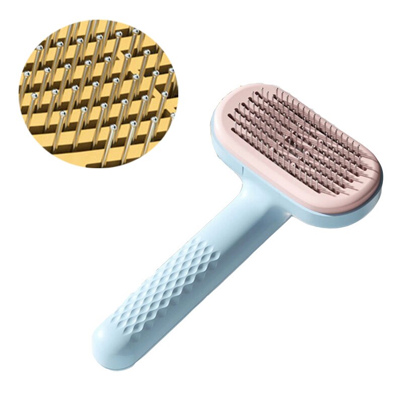 Kat Borstel Hond Kam Haar Kam Voor Katten Accessoires Huisdier Producten Grooming Kammen Schone Borstel Voor Verlies Verwijdert Haren Kat en Hond: Blue 2