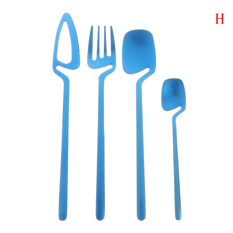 4Piece Rainbow Cutlery Kitchen Utensil Set Cutlery Set Stainless Steel: H