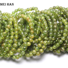 Meihan (26 kralen/set/14g) natuurlijke peridot 7mm +-0.3 ronde edelsteen kralen voor sieraden maken of