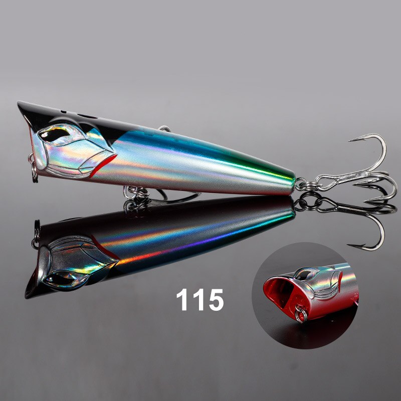 NOEBY Popper Angeln Lockt 120mm 41g 190mm 129g Topwater blasiert Köder Jet Popper Wobbler für GT thunfisch groß Spiel Angeln locken: NSB115 / 120mm 41g