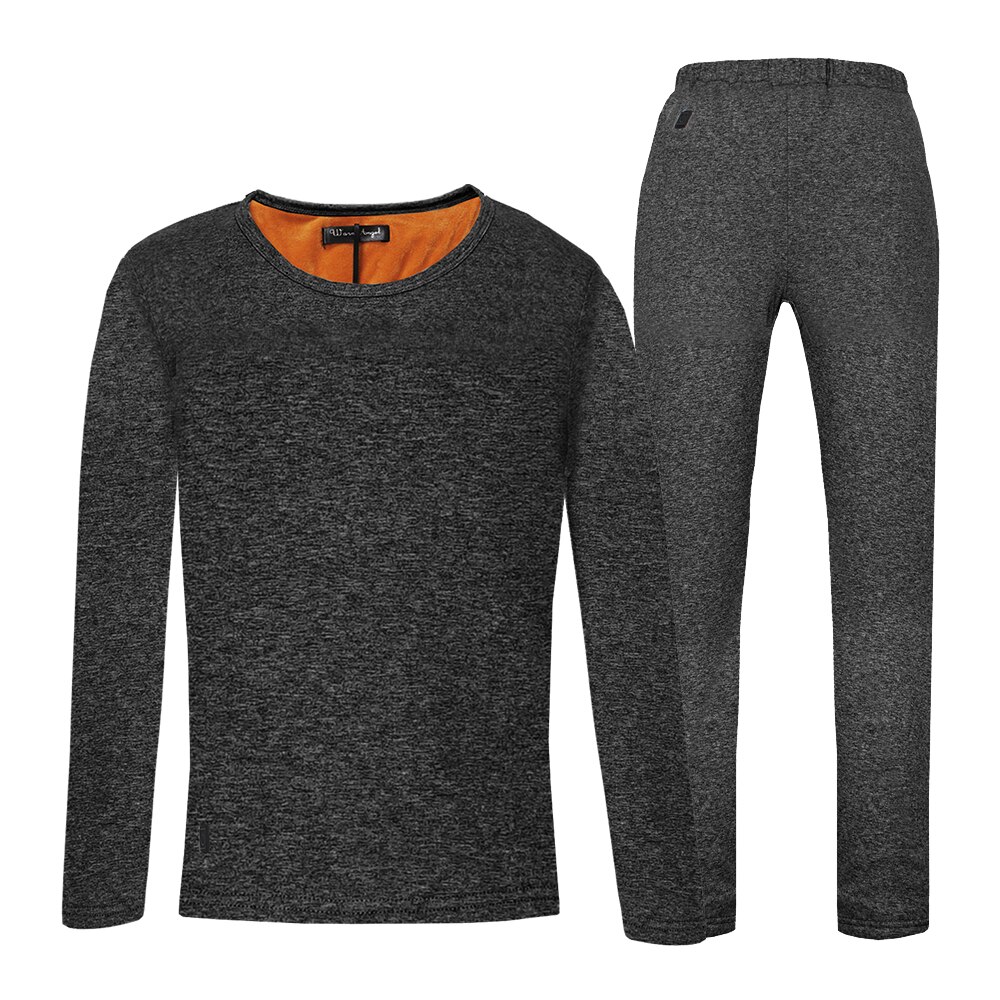 Uppvärmd termisk fleeceskjorta + uppvärmda byxor för män uppvärmd t-shirt elektrisk usb uppvärmd termisk underkläder set temperaturkontroll