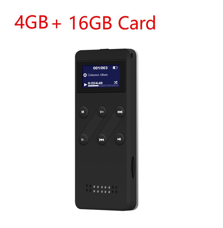 HQ HiFi Digital MP3 Player Support FM MP1 MP2 MP3 WMA WMV ASF WAV APE FLAC Lossless music playback Q31: 4GB with 16GB card