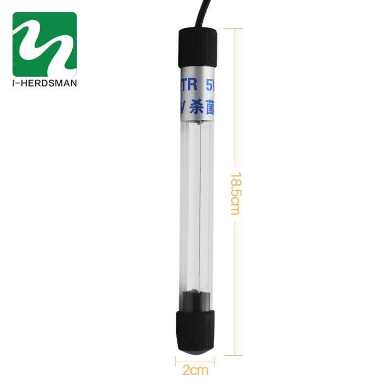1 Pc Aquarium Uv Lamp Dompelpomp Uv Sterilisator Lamp Ultraviolet Algen Verwijderen Desinfectie Buis Licht Aquarium Led Verlichting: Default Title
