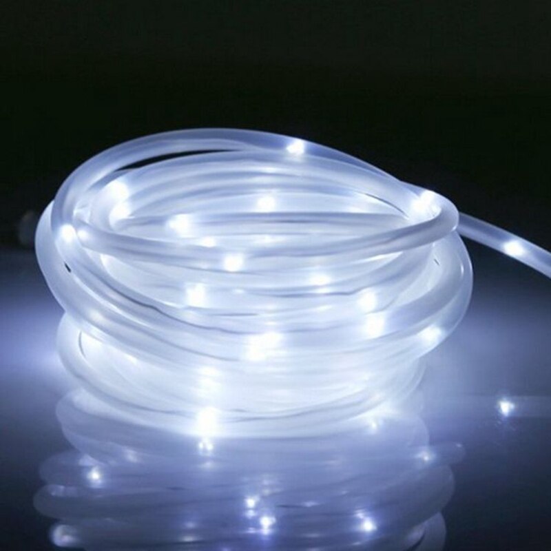 12m x 100 leds tuinverlichting op zonne-energie, touw, buisverlichting, led-lichtsnoer, buitenterras, kerstboom, bruiloft, feestdecoratie