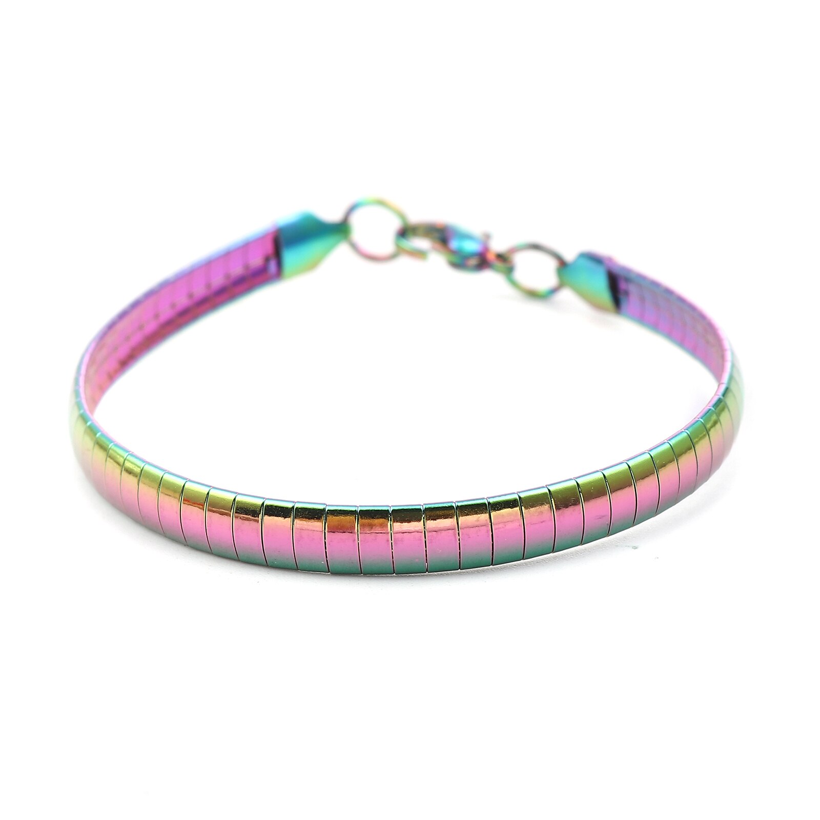 1 Piece Rectangular lLobster Clasp 304 Stainless Steel Bracelets: 3