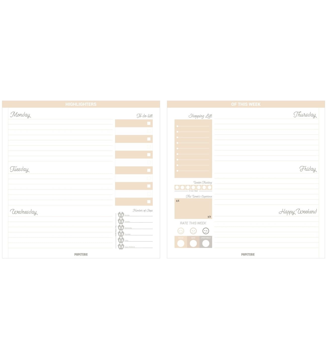 PAPETERIE PLANNER RETRO RED (Undated Organizer)