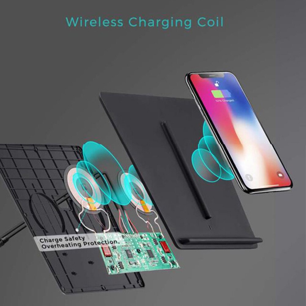 Wireless Charging Dual USB Port Mobile Phone Fast Charger For Tesla Model 3 Cables Adapters Sockets Accessories