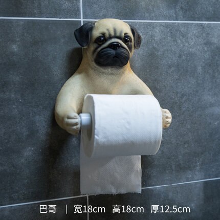 Toiletrulleholder sød kat vovsepapirholder badeværelse vægmonteret rullepapirkasse: E