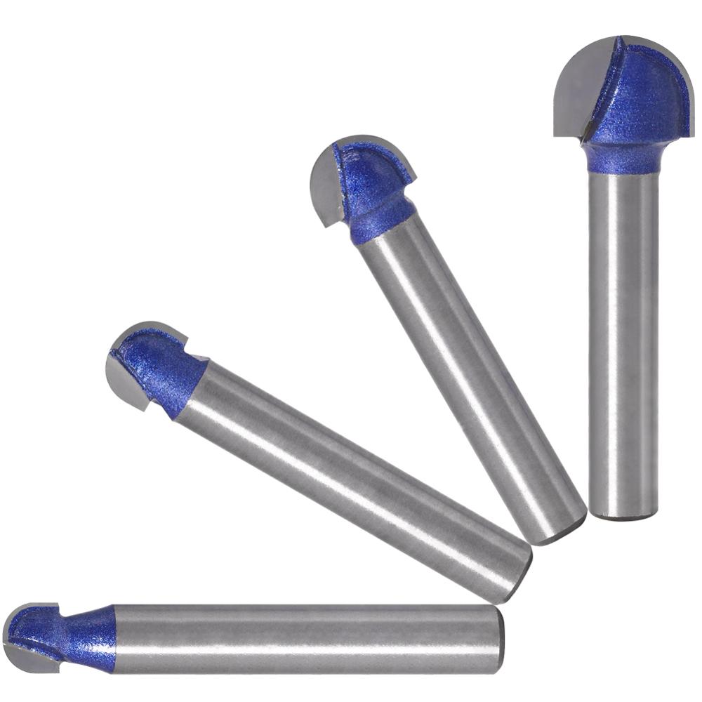 1pcs 1/4″Shank level Ball Nose Router Bits Set End Mill Round Cove Box Solid Carbide CNC Radius Core Milling Bit