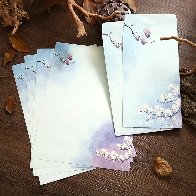 2/6 Stuks Vintage Enveloppen Met Letter Pads Ansichtkaart Bruiloft Uitnodiging Kaart Brief Papieren Omslag Kantoorbenodigdheden: Bordeaux