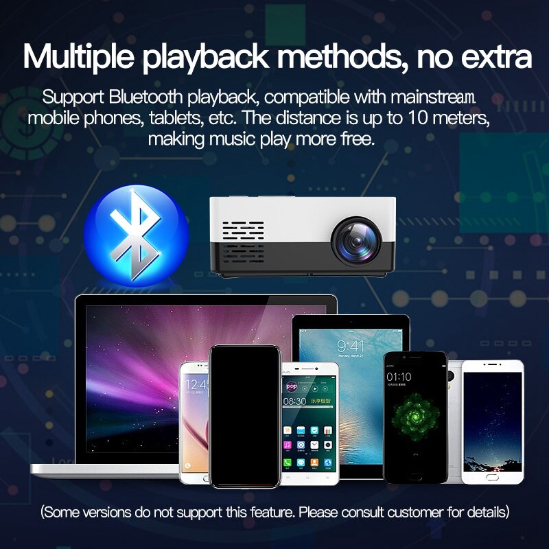 Portable J15 Mini Projector 1080P USB Mini Home Projector Mini Pocket Beamer Support 1080P AV USB SD Card(US Plug)