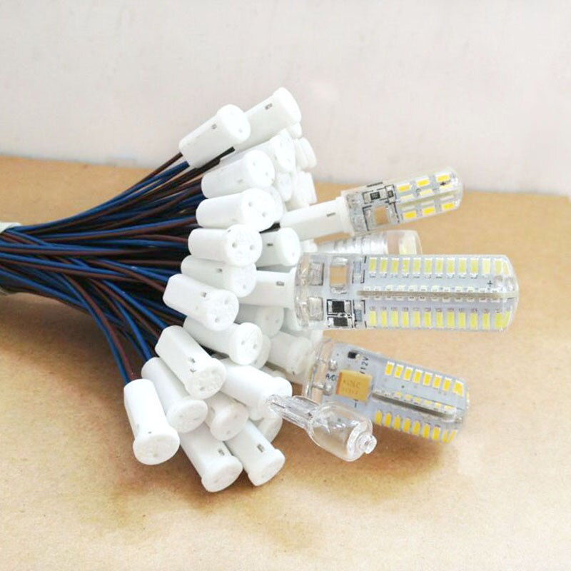 10PCS 20 50 100cm LED lamp G4 socket plug bulb / G4 ceramic bulb holder crystal holder support plug lamp