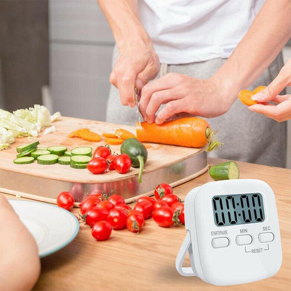 1pcs Kitchen Timer Big Digits Loud Alarm Magnetic Backing Stand with Large LCD Display for Cooking Baking Sports Games