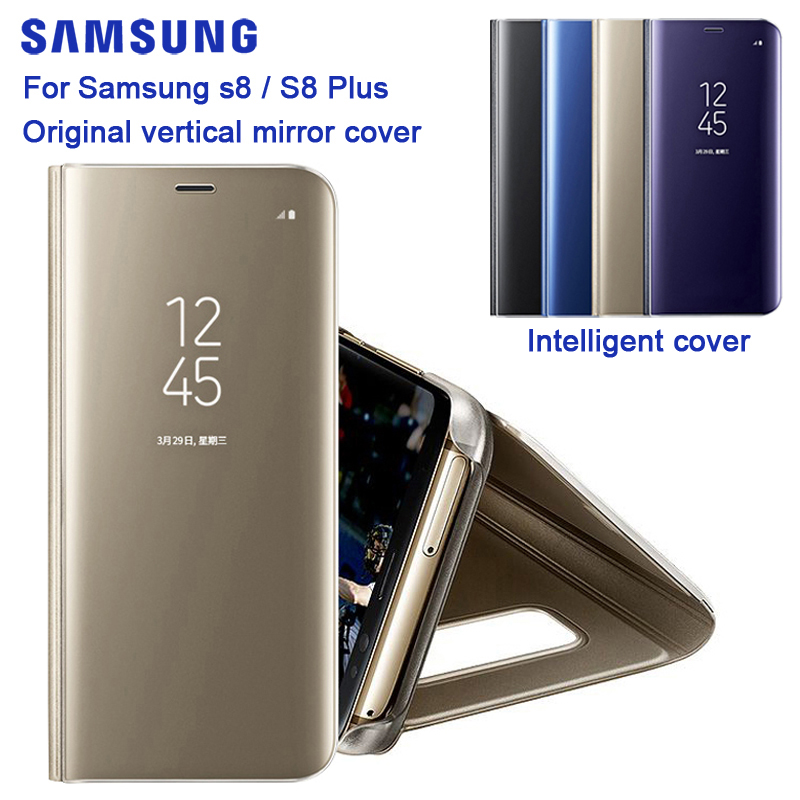 For SAMSUNG Original Mirro Cover Clear View Phone Case EF-ZG955 For Samsung Galaxy S8 G9500 S8+ S8 Plus SM-G955 Rouse Slim Flip